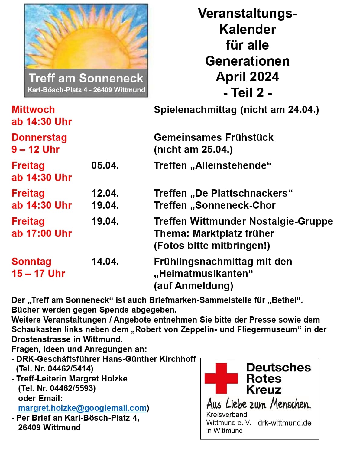 Veranstaltungskalender April 2024 II